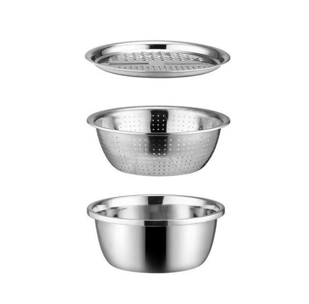 Bacia inox multifuncional - 3 em 1